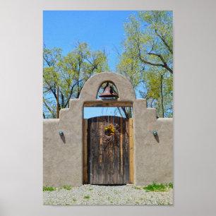 Poort in een Adobe Wall, New Mexico Poster