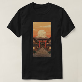 Poort naar Fuji - Traditionele Japanse Zonsonderga T-shirt