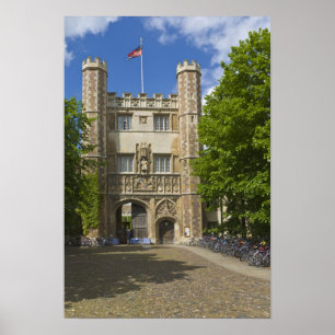 Poort naar Trinity College en rijen fietsen, Poster