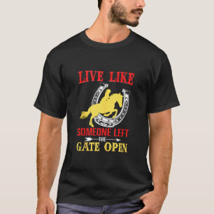 Poort Open Hoefijzer Paard T-shirt