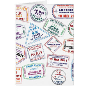 Poort paspoort stempel afdrukken