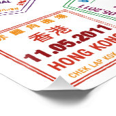 Poort paspoort stempel afdrukken (Hoek)