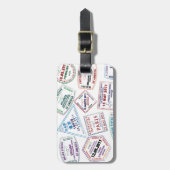 Poort paspoort stempel afdrukken bagagelabel (Voorkant verticaal)