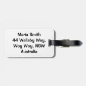 Poort paspoort stempel afdrukken bagagelabel (Achterkant horizontaal)