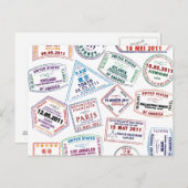 Poort paspoort stempel afdrukken briefkaart (Voorkant / Achterkant)