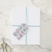 Poort paspoort stempel afdrukken cadeaulabel (Met Touw)