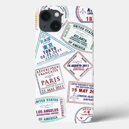 Poort paspoort stempel afdrukken Case-Mate iPhone case (Achterkant)