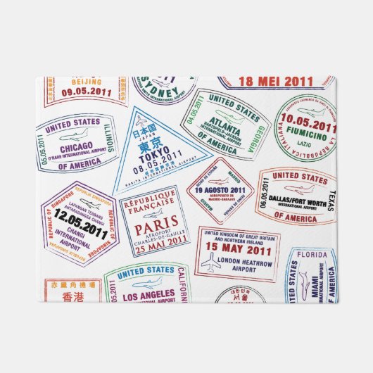 Poort paspoort stempel afdrukken deurmat (Voorkant)