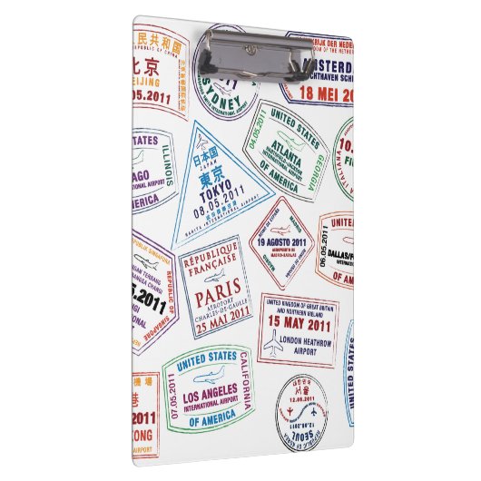 Poort paspoort stempel afdrukken klembord (Rechts)
