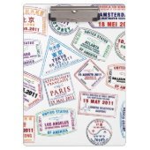 Poort paspoort stempel afdrukken klembord (Voorkant)