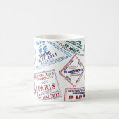 Poort paspoort stempel afdrukken koffiemok (Center)