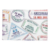Poort paspoort stempel afdrukken kussensloop (Achterkant-Links)