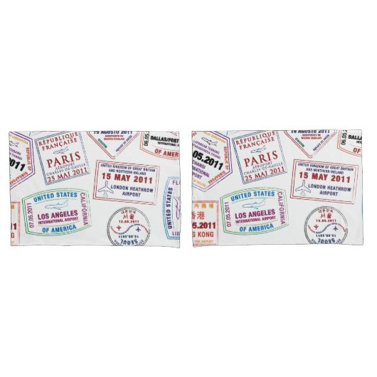 Poort paspoort stempel afdrukken kussensloop (Voorkant-Set)