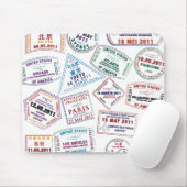 Poort paspoort stempel afdrukken muismat (Met muis)