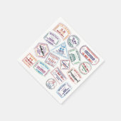 Poort paspoort stempel afdrukken servet (Hoek)