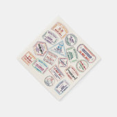 Poort paspoort stempel afdrukken servet (Hoek)