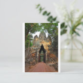 Poort van Angkor Thom, Cambodja Briefkaart (Staand voorkant)