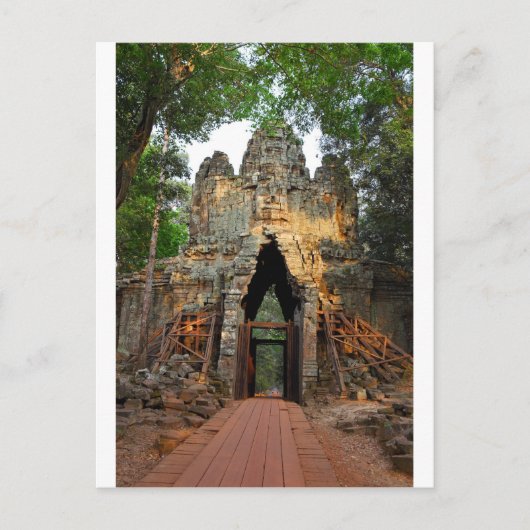 Poort van Angkor Thom, Cambodja Briefkaart (Voorkant)