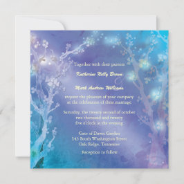 Poort van Dawn Shimmering Blue Bruiloft Kaart