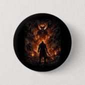 Poort van de Hel Ronde Button 5,7 Cm (Voorkant)