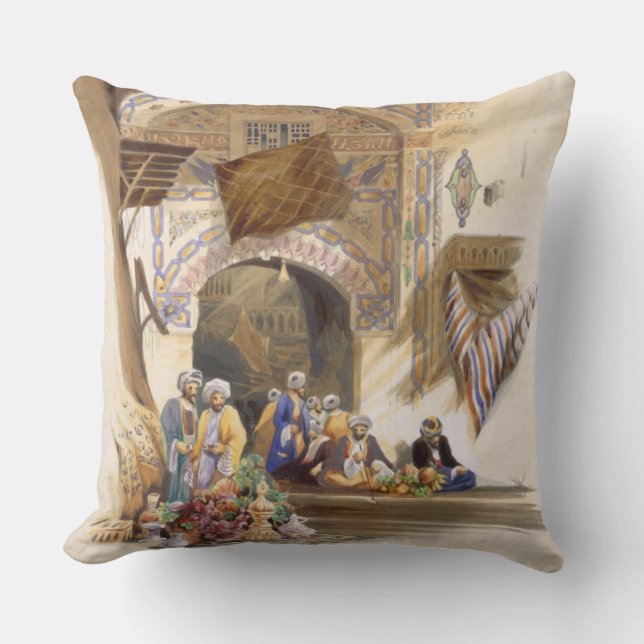 Poort van een Bazaar, Groot Caïro, pub. 1846 (lith Kussen (Voorkant)