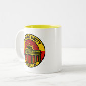 Poort van Eenheid Tweekleurige Koffiemok (Voorkant links)