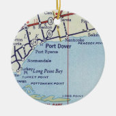 PoortDover op  kaart Keramisch Ornament (Voorkant)