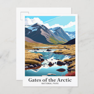 Poorten van de Arctic Alaska Vintage Travel Briefkaart