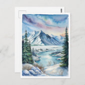 Poorten van de Arctic National Park Waterverf Briefkaart (Voorkant / Achterkant)