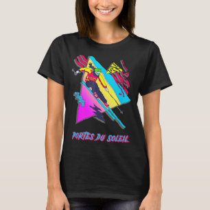 Poorten van de vibrerende zon retro skiën ski skie t-shirt