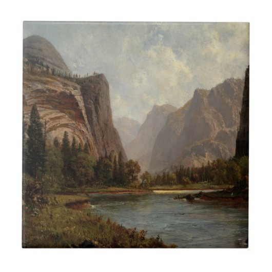 Poorten van de Yosemite - Albert Bierstadt Tegeltje (Voorkant)