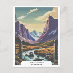 Poorten van het Arctic National Park, Alaska, VS Briefkaart