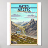Poorten van het Arctic National Park Litho Artwork Poster (Voorkant)