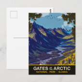 Poorten van het Noordpoolgebied, Alaska, Reizen Briefkaart (Voorkant / Achterkant)