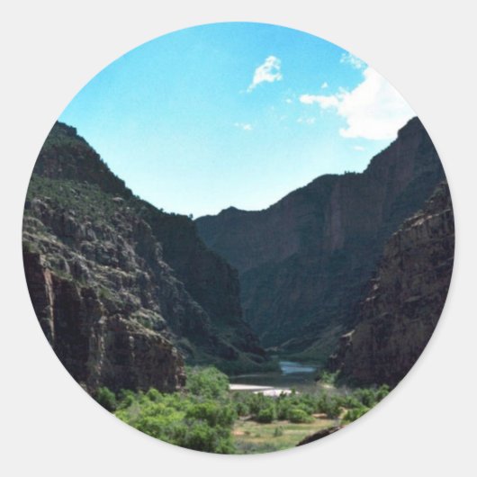 Poorten van Lodore Dinosaur Nationaal Monument Ronde Sticker (Voorkant)