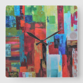 Poortwandklok Vierkante Klok (Voorkant)