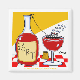 Poortwijntestesten voor Cartoon Magneet