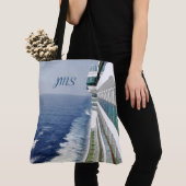 Poortzijbalkons monogrammed Nautical Tote Bag (Dichtbij)