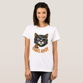 Poot Ahoy Piraat Kat T-Shirt (Voorkant volledig)
