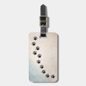 Poot drukt op mijn bagagelabel (Voorkant verticaal)