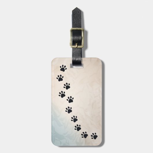 Poot drukt op mijn bagagelabel (Voorkant verticaal)