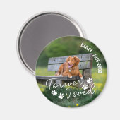 Poot drukt voor altijd geliefde naam gebogen tekst magneet (Voorkant / Achterkant)