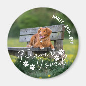 Poot drukt voor altijd geliefde naam gebogen tekst magneet (Voorkant)