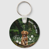 Poot drukt voor altijd geliefde naam gebogen tekst sleutelhanger (Achterkant)