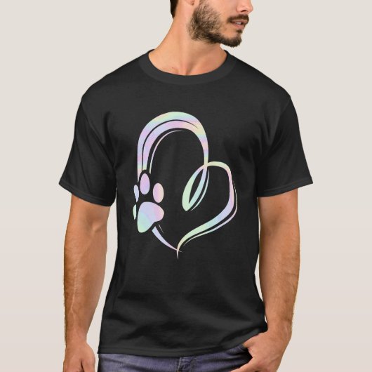 Poot Hart Schattige Hond T-shirt (Voorkant)
