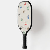 Poot Hond Kat Geborduurde Naam Pickleball Paddle (Links)