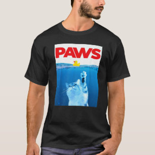Poot Kat & Gele Rubber Eend Schattige Kitten Kat T-shirt