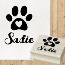 Poot met Hart en Aangepaste Huisdiernaam Sadie
