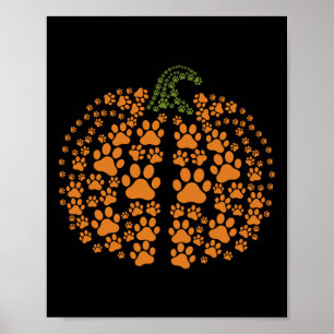 Poot Pompoen Print Pompoen Hond Vrouwen Halloween 