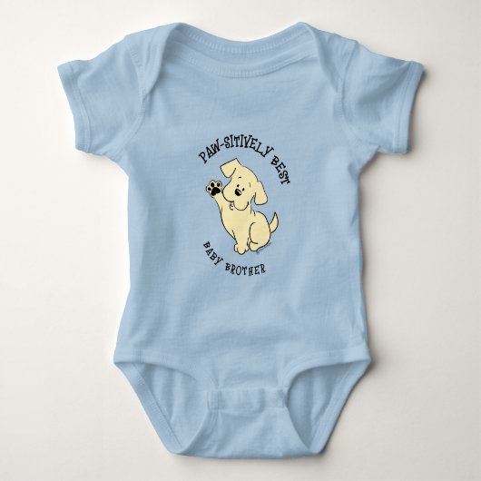 Poot-positief Beste Baby Broer Matching Familielid Romper (Voorkant)